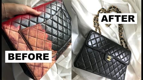 chanel shoe restoration|Chanel leather bag.